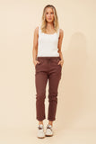 CKM Rayna Solid Jogger Pants Chocolate