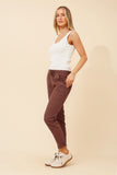 CKM Rayna Solid Jogger Pants Chocolate