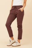 CKM Rayna Solid Jogger Pants Chocolate