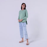 Amyic Embroidery Sweatshirt Sage
