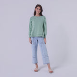 Amyic Embroidery Sweatshirt Sage