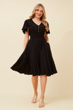 CKM Sandy Knee Length Wmns Dress Black