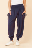 CKM Solid Harem Pants Navy