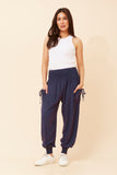CKM Solid Harem Pants Navy