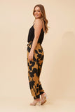 CKM Suze Abstract Print Cropped Pants Toffee