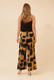 CKM Suze Abstract Print Cropped Pants Toffee