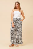 CKM Suzzel Abstract Print Pants Black & White