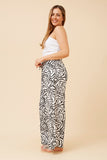 CKM Suzzel Abstract Print Pants Black & White