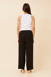 CKM Suzzel Solid Wide Leg Pants Black