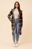 CKM Toronto Check Print Knit Cardigan Chocolate