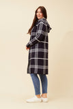 CKM Toronto Check Print Knit Cardigan Navy