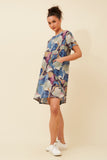 CKM Vine Abstract Print Dress Multi Sage