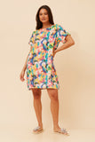 CKM Vine Printed Shift Dress Multi