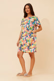 CKM Vine Printed Shift Dress Multi