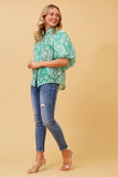 CKM Wilkie Boho Puff Sleeve Wmns Shirt Jade