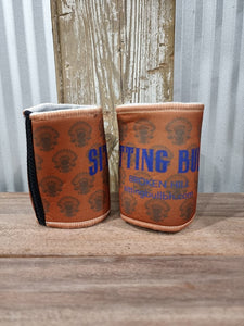 Sitting Bull Stubby Cooler Royal Blue & Tan