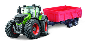 Bburago 10cm Fendt 1000 Vario Tractor + Tipping Trailer