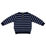 Korango Baby Fire Truck Sweater Navy Stripe