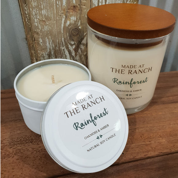 Made At The Ranch Candle Rainforest Travel Tin