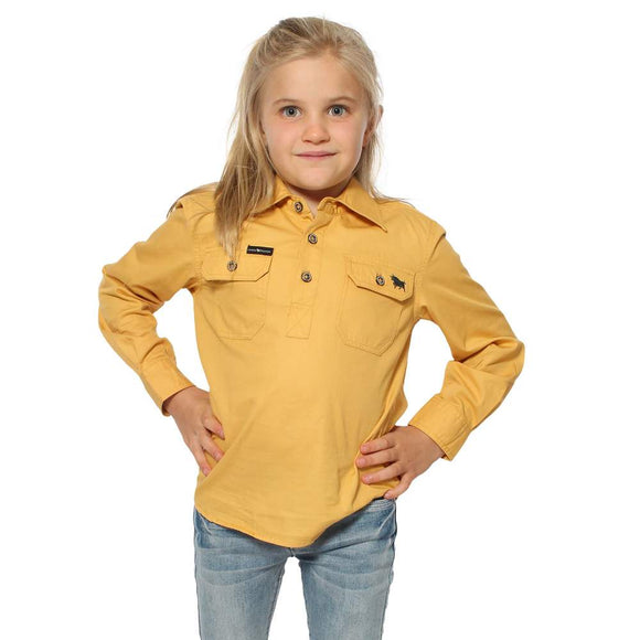 Ringers Western Ord River Kids Work Shirt Amber Gold
