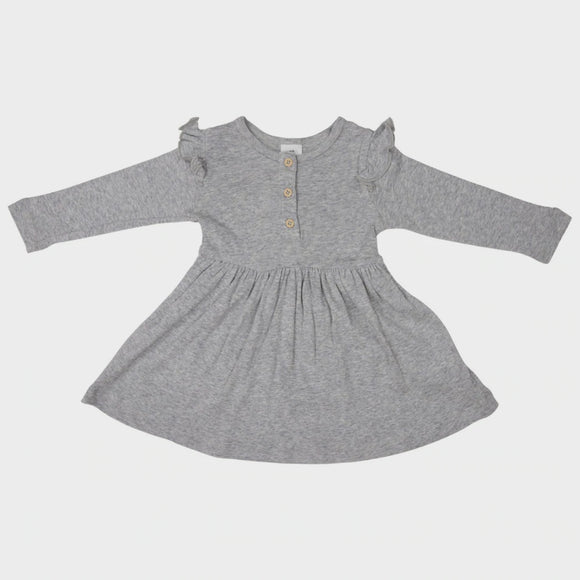 Korango Kids Cotton Modal Dress Grey Marle