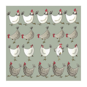 Greeting Card Fowl & Wacky - Multi Chickens