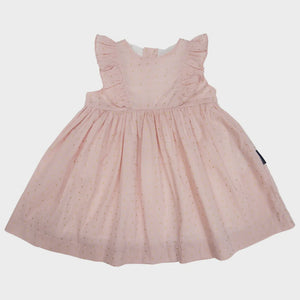 Korango Gold Spot Frill Summer Dress Pink