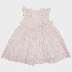 Korango Gold Spot Cotton Frill Dress Light Pink SLess
