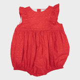 Korango Gold Spot Frill Sunsuit Red
