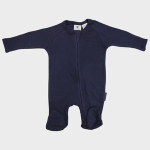 Korango Cotton Modal Zip Long Sleeve Romper Navy
