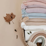Aster & Oak Pink Chunky Knit Blanket