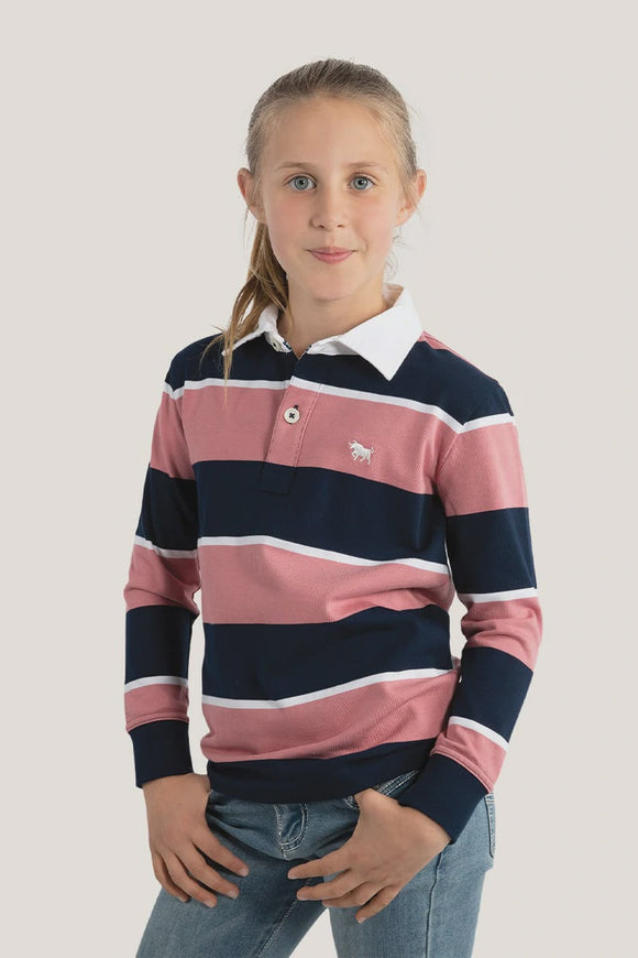 Ringers Western Ashby Kids Rugby Jersey Navy & Rose