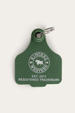 Ringers Western Cattle Tag Keyring Cactus Green