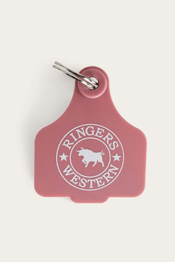 Ringers Western Cattle Tag Keyring Dusty Rose