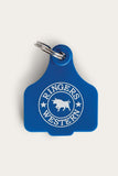 Ringers Western Cattle Tag Keyring Royal Blue