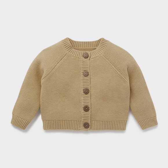 Aster & Oak Chunky Knit Cardigan Taupe
