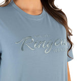 Ringers Western Columbia Wmns Emboss Logo Loose Fit Tee Faded Denim