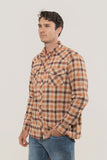 Ringers Western Cooma Mens Flanno Semi Fitted Shirt Dark Sand