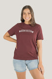 Ringers Western Dallas Wmns Loose Fit Tee Cabernet Marle