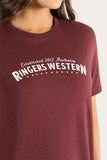 Ringers Western Dallas Wmns Loose Fit Tee Cabernet Marle