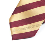 Ringers Western Flemington Stripe Tie Burgundy
