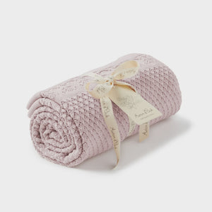 Aster & Oak Heirloom Knit Blanket Violet
