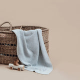 Aster & Oak Heirloom Knit Blanket Blue