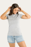Ringers Western Iconic Wmns Classic Fit Tee Grey Marle