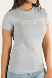 Ringers Western Iconic Wmns Classic Fit Tee Grey Marle