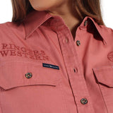 Ringers Western Jillaroo Wmns Work Shirt Canyon Rose
