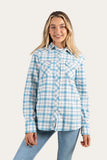 Ringers Western Junee Wmns Flanno Semi Fitted Shirt Arctic Blue