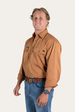 Ringers Western King River Mens Half Button Work Shirt Rust