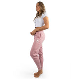 Ringers Western Lorne Wmns Trackpants Rosey Pink w White Print