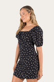 Ringers Western Lucy Wmns Puff Sleeve Dress Floral Black